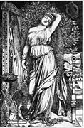 Danaë in the Brazen Chamber, wood-engraving, signed by Swain, Museum of Fine Arts, Boston