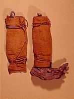 Puttees of bog boy Søgårds Mose Man, Denmark, early Iron Age