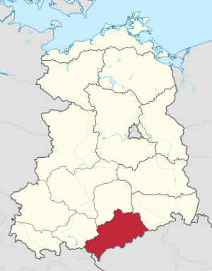 Lage des Bezirks Karl-Marx-Stadt in der DDR