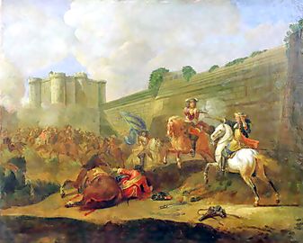Battle of the Faubourg St Antoine by the Walls of the Bastille in 1652