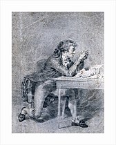 Buzot contemplating a miniature portrait of Madame Roland, by Etienne Charles Leguay