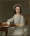 Girl Building a House of Cards Attributed to Thomas Frye