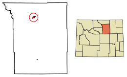 Location of Buffalo in Johnson County, Wyoming