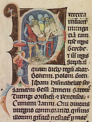 Chronicon Pictum, Hungary, knights, armor, shield, sword, helmet, medieval, chronicle, book, illumination, illustration, history