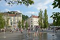 Prešeren Square in downtown Ljubljana
