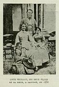 Veuillot, his two Daughters, Agnès and Marie, and his Sister, Élise, 1858.