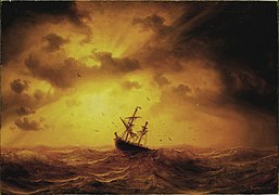 Stormy Sea (1857), by Marcus Larson, National Museum, Stockholm