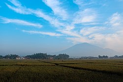 Mount Arjuno that can be seen from Singosari.