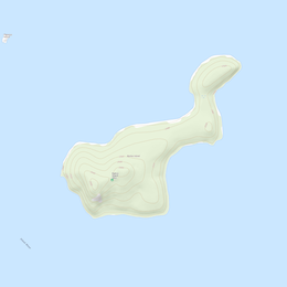 Topographic map of an island.
