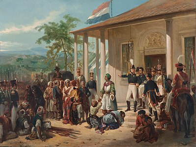 The Submission of Prince Dipo Negoro to General De Kock, by Nicolaas Pieneman