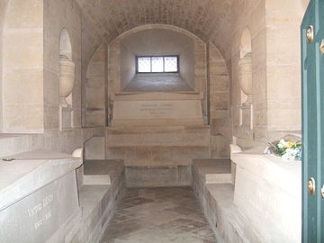 Tombs of Victor Hugo (left), Alexandre Dumas (center), and Emile Zola (right)