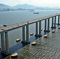 The Rio-Niterói Bridge, a section of the BR-101 over Guanabara Bay between the cities of Rio de Janeiro and Niterói.