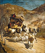 The Gotthard Post (oil on canvas by Rudolf Koller, 1874)