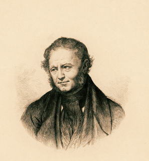 Portrait of Stendhal by Dedreux-Dorcy, engraved by Henri-Joseph Dubouchet [fr].