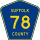County Route 78 marker
