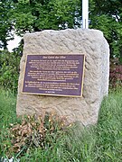Memorial stone with "Spirit of the Elbe" plaque