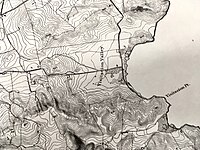 Elevation map of Visitacion Valley, 1869