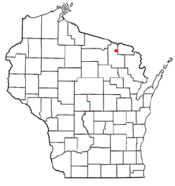 Location of Popple River, Wisconsin