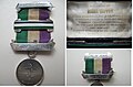 UK WSPU Hunger Strike Medal 30 July 1909 including the bar 'Fed by Force 17 September 1909'. The Medal awarded to Mabel Capper records the first instance of forcible feeding of Suffragette prisoners in England at Winson Green Prison.