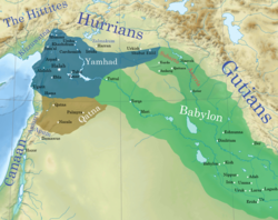 Yamhad at its greatest extent c. 1752 BC