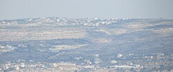 Jammala behind, up on the hill. Bil'in and Kafr Ni'ma in the front.