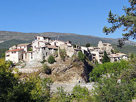 A general view of the village of Collongues