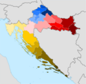 Map of counties of Croatia