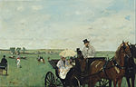 At the Races in the Countryside; by Edgar Degas; 1869; oil on canvas; 36.5 x 56 cm; Museum of Fine Arts (Boston, US)[215]