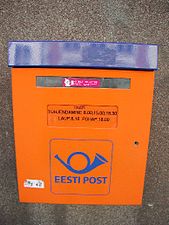 Orange mailbox, Estonia