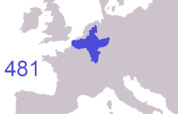 Expansion of the Frankish kingdom from 481 to 870