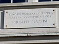Gedenktafel für Giuseppe Mazzini zur Erinnerung an seinen Aufenthalt im Landgut Wangensbach