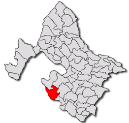 Location in Mehedinți County