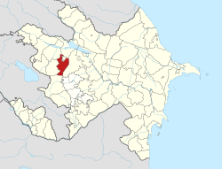 Map of Azerbaijan showing Goygol District