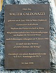 Walter Caldonazzi - Gedenktafel
