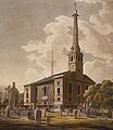 St John's Horsleydown (1727–33), joint work with John James, tower by Hawksmoor, bombed in London Blitz then demolished.