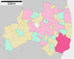 Location of Iwaki in Fukushima Prefecture
