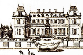 Garden façade of the first Chateau by Philibert Le Roy (1634)