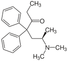 Chemical structure of levomethadone.