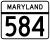 Maryland Route 584 marker