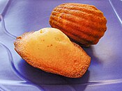 Madeleine cake is a traditional small cake from Commercy and Liverdun.
