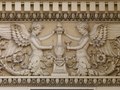Detail of frieze of winged half figures with torch of learning in the Library of Congress Thomas Jefferson Building, Washington, D.C.