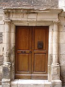 Door of the tower in the courtyard