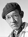 Image 15 Tōyō Miyatake Photo credit: Ansel Adams Portrait of Tōyō Miyatake (1896–1979) by Ansel Adams, 1943. Miyatake was a Japanese American internee and camp photographer at Manzanar War Relocation Camp during World War II. A studio photographer prior to his internment, Miyatake started taking photos at Manzanar with an improvised camera fashioned from parts he smuggled into the camp. His activity was discovered after nine months, but camp director Ralph Merritt supported the endeavor and allowed him to have his stored studio equipment shipped to the camp. Miyatake met and befriended Adams at the camp and in 1979 they published a book together, Two Views of Manzanar. More selected portraits
