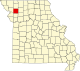 A state map highlighting DeKalb County in the northwestern part of the state.