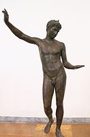 The Marathon Youth, 4th-century BC bronze statue, possibly by Praxiteles, National Archaeological Museum, Athens