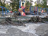 Rich's Playground at Okotoks campground after flood water receded (June 23, 2013)