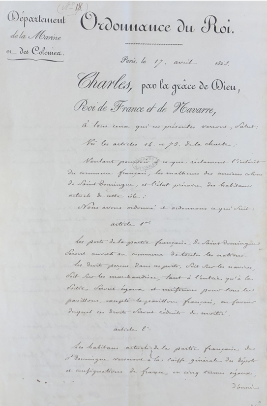 Image of the first page of the original handwritten ordinance