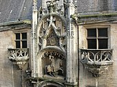 Gothic balconies of the Palace of the Dukes of Lorraine, Nancy, France