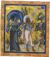 Paris Psalter, Isaiah’s Prayer, c. 950, Paris, Bibliothèque Nationale de France ms. grec 139, fol. 435v.