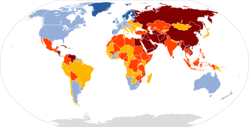 Press freedom in 2022 according to Reporters Without Borders